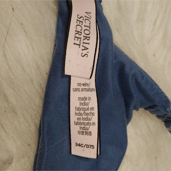 Victorias Secret VS Blue Size 34C No Wire Soft Comfortable Bra - Picture 6 of 7